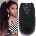 Beautae Kinky Straight Clip-In Hair Extensions