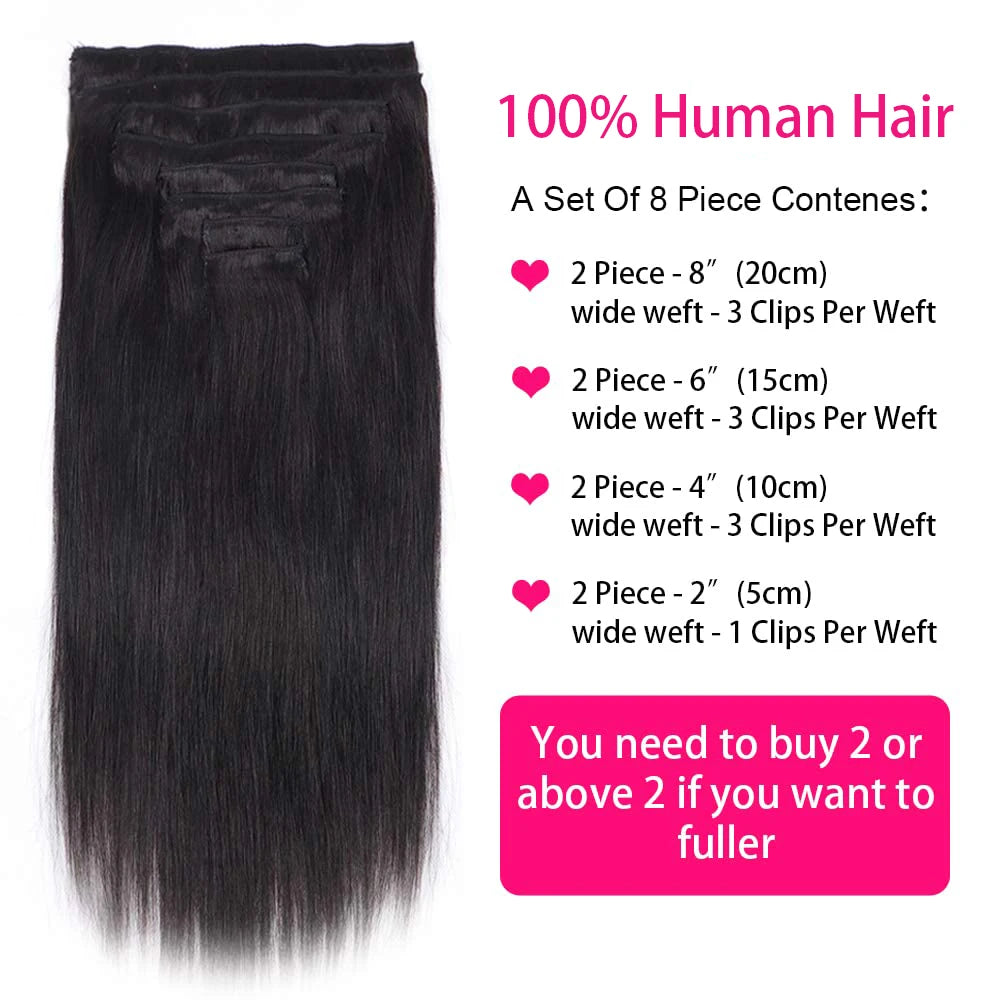Beautae Straight Clip-In Hair Extensions