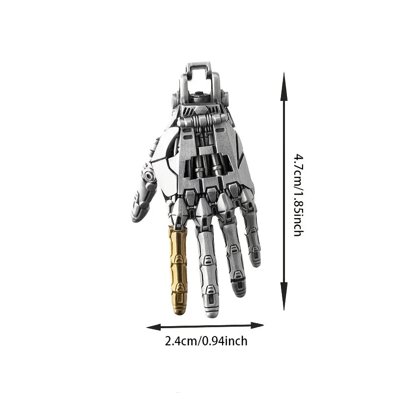 Mechanical Bionic Hand with Movable Fingers Keychain